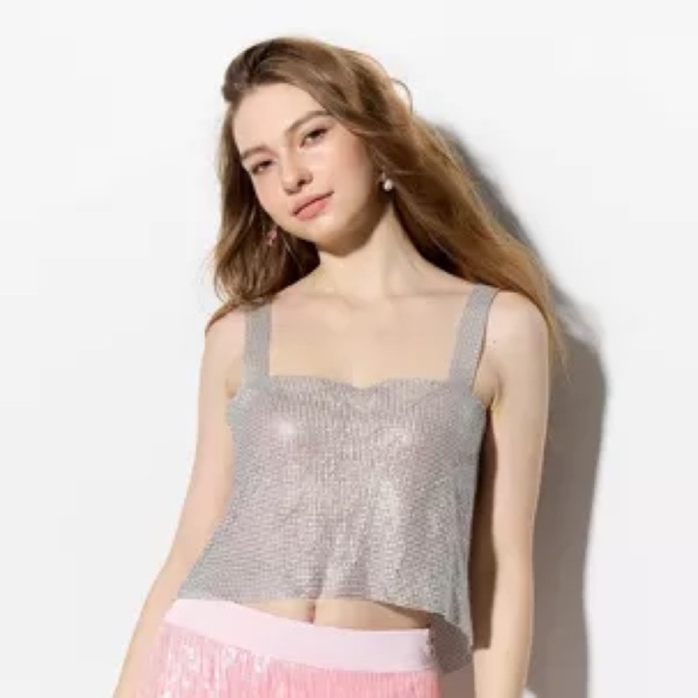 Wild Fable Silver Tank Top
